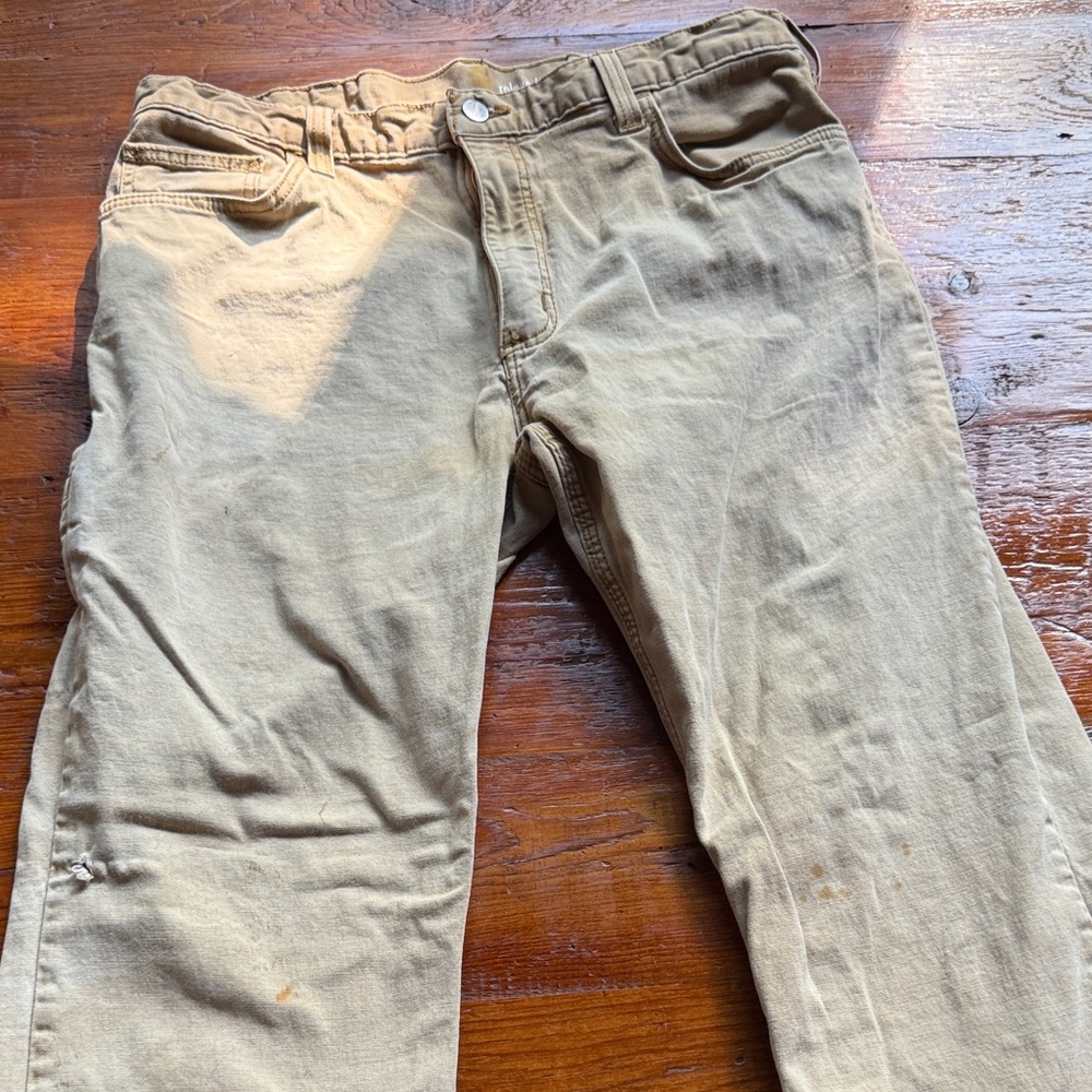 Carhartt Worn Relaxed Fit Tan Pants 36x30